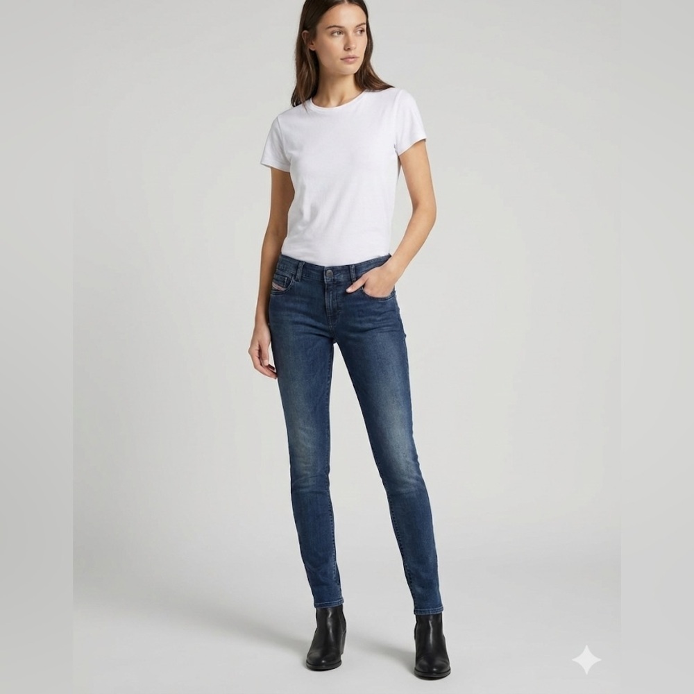 Diesel Livier Super Slim Jegging Low Waist Jeans Dark Wash W30 L34 Stretch